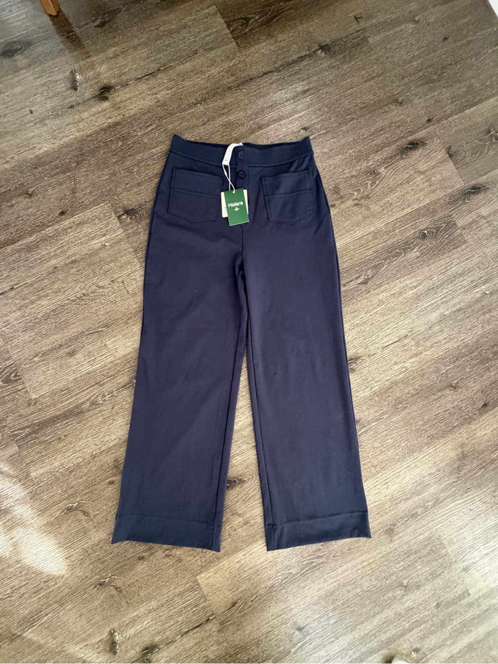 HALARA Girls Navy Wide-Leg Pull-On Sweatpants